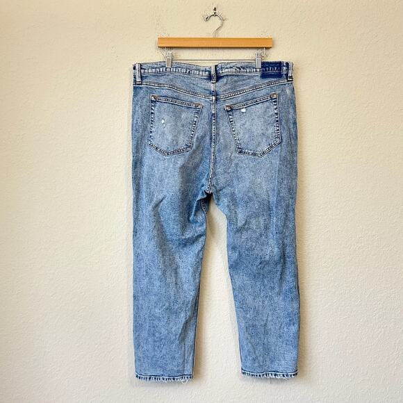 ABERCROMBIE & FITCH The Ankle Straight Jeans Blue Ultra High Rise - Picture 2 of 13